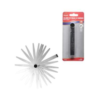 Imagem de Calibre De Folga Com 22 Laminas Regulagem Válvula Carro Moto - Corneta