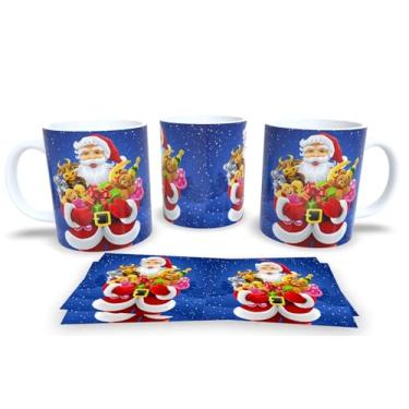 Imagem de Canecas de Porcelana Branca Personalizadas Papai Noel 3 (Mod.47)