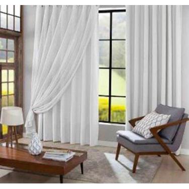 Imagem de Cortina Voil com Forro Microfibra 6mX2,80m p/ Trilho Suiço Duplo - Chr