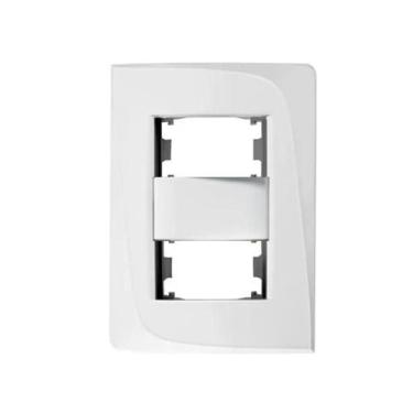 Imagem de Kit 10 placa bastidor p/ 2 modulos 2x4 branca tendenza pezzi
