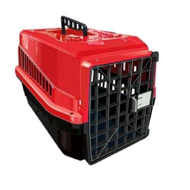 Imagem de Caixa de Transporte Pet Animal Médio Porte N3 Vermelho 7kg - MecPet