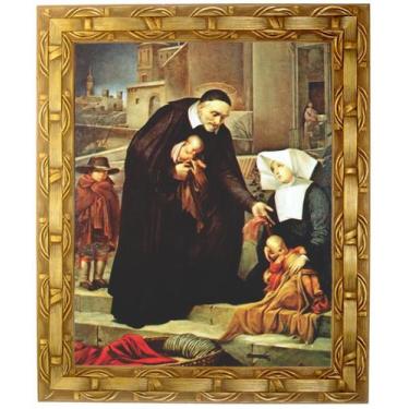 Imagem de Quadro de São Vicente de Paulo, Mod.02,Tam.30x25cm. Angelus