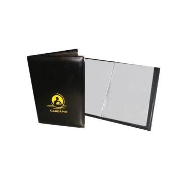 Imagem de Pasta Cardápio Em material sintético Luxo Tamanho A4 Com 4 Bolsas - AC