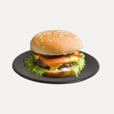 Imagem de Prato Para Lanche hamburguer Preto Matte Fosco Lanchonete Hamburgueria