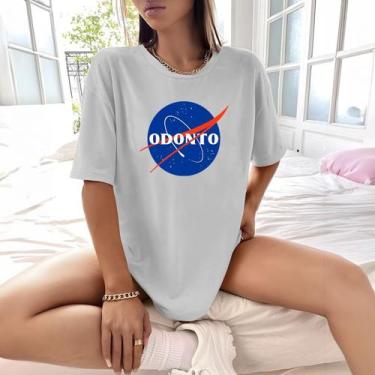 Imagem de Camisa Camiseta Feminina Estampada Nasa Odonto 100% Algodão Fio 30.1 P