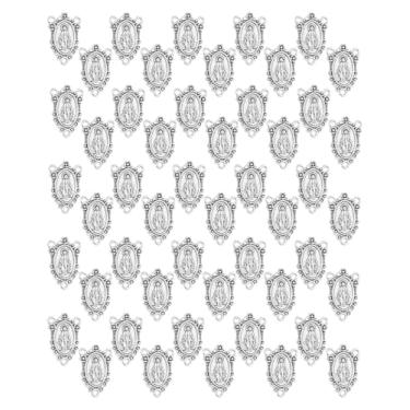 Imagem de Diyalo 3-Hole Holy Ave Maria/Miraculous Medal/Our Lady of Aparecida/Saint Bernadette of Lourdes Rosary Chaplet Connector DIY Jewelry Making Parts in Bulk (A-50pcs)