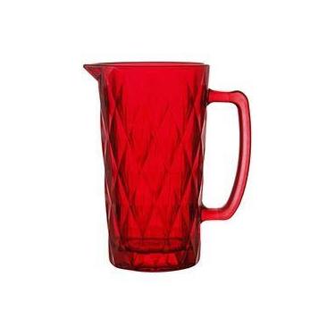 Imagem de Jarra 1 L Vidro Diamond Rubi Vermelho Ke Home
