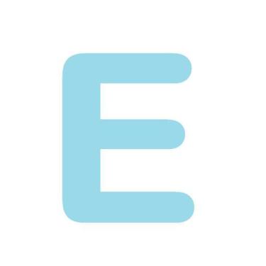 Imagem de Letras em EVA Alfabeto Azul Claro - 14cm - Extra Festas, E