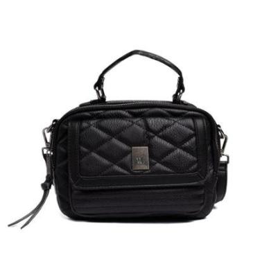 Imagem de Bolsa Feminina WJ Transversal Matelassê Pequena Preto-Feminino