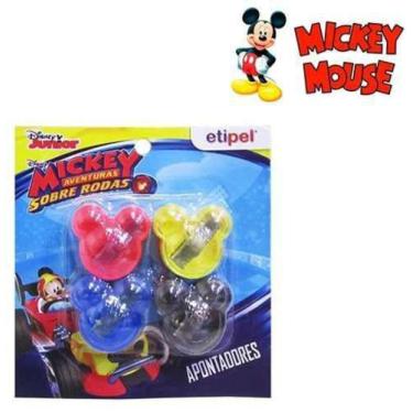 Imagem de Apontador Com Deposito Colors Mickey Kit Com 4 Pecas Na Cartela - Etip