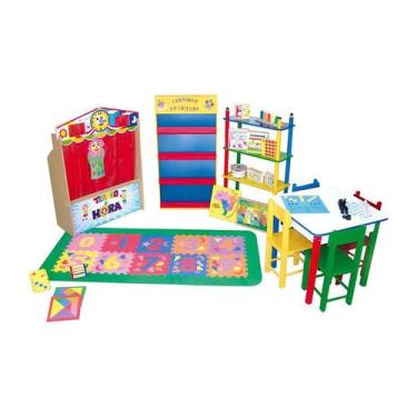 Imagem de Brinquedoteca Básica 21 Itens Caixas de Papelão Unissex Colorido - Car