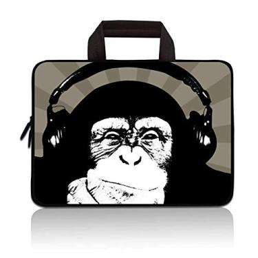 Imagem de HYUTOTA 11 11,6 12 12,1 12,5 polegadas Bolsa para laptop Chromebook Capa para notebook Ultrabook Capa para tablet Capa de neoprene para Apple MacBook Air, Samsung, Google, Acer, HP, DELL Lenovo Asus (Cool Orangutan)