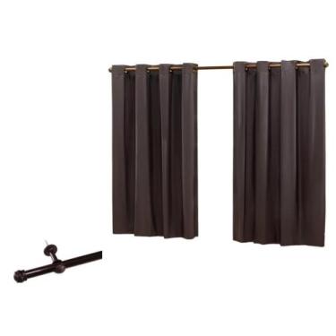 Imagem de Cortina Blackout 2,20 de Largurax 1,30 Altura + Kit Varão de 1,50 metr