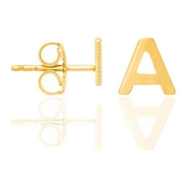 Imagem de Brinco Letras Folheado Ouro Rommanel 526306, Letra k, unico