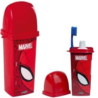 Imagem de Estojo Porta Escova de Dentes Dental Case Homem Aranha - Plasutil