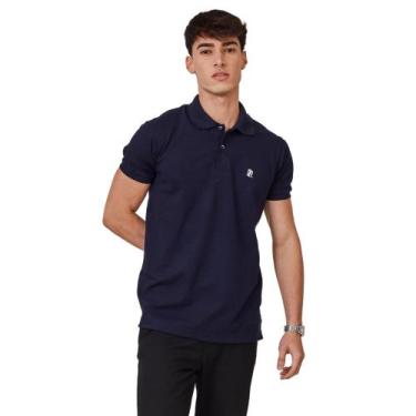 Imagem de Polo Piquet 100% Algodão Azul Marinho Camisas - Pruner, M