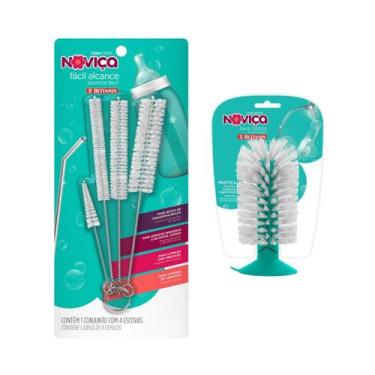 Imagem de Kit Escovas De Limpeza Fácil Alcance + Lava Copos Noviça - Bettanin, N
