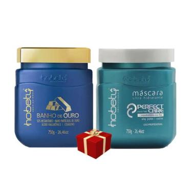 Imagem de Hobety Máscara Banho Ouro 750G + Máscara Perfect Care 750G