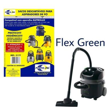 Imagem de Kit 6 Sacos Aspirador de Pó Electrolux - Flex Green (2177) - Porto-Pel