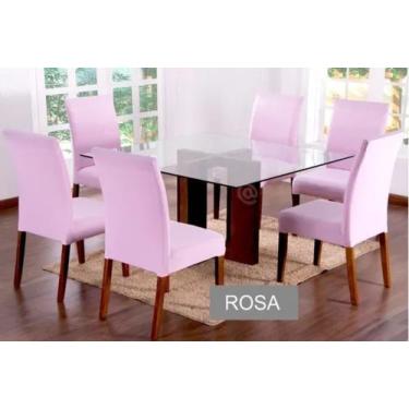 Imagem de Capa Pra Cadeira Jantar Para Mesa 6 Lugares Malha Gel - florenza enxov