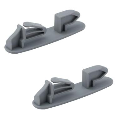 Imagem de 2 peças de clipes de parada de trilho deslizante de rack superior para lava-louças WP8565925, peças de reposição de rolha de trilho de lava-louças premium com clipe de retenção, acessórios compatíveis
