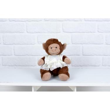 Imagem de PELUCIA SAFARI MACACO PROVENCE 22 CM - VESTIDO COM LESE (palha liso)