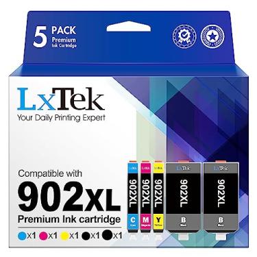 Imagem de LxTek Cartucho de tinta de substituição compatível para HP 902 XL 902XL para usar com impressoras Officejet 6978 6954 6962 6968 6975 (pacote com 5)
