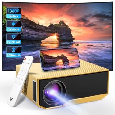 Imagem de projetor com wifi e bluetooth, proector bluetooth nativo 1080p para iOS android-black 27