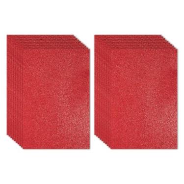 Imagem de PATIKIL 20 folhas de espuma brilhante de 2 mm, papel EVA brilhante vermelho 40,6 cm x 30,5 cm