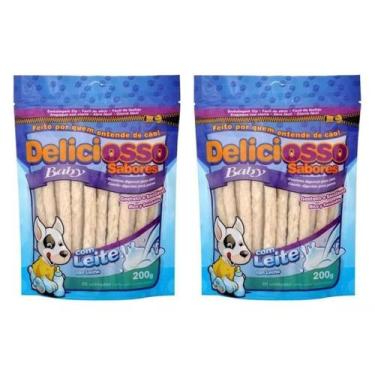 Imagem de Petisco Osso Palito Deliciosso Baby 200g - kit com 2 pctes