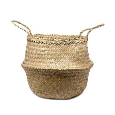 Imagem de Cesta De Fibra Natural 2 Em 1 31x32x 35cm - D'ROSSI