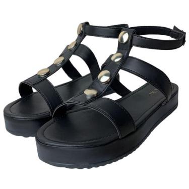 Imagem de Papete Feminina  com Tachas Flatform Plataforma Confortável Moda Ref. 