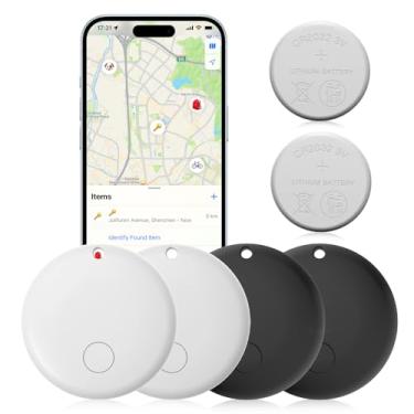 Imagem de Beyamis Pacote Com 4 Air Tags, Funciona Com O Aplicativo Find My (Somente Ios 14.6 Acima), Rastreadores De Carteira Com 2 Baterias Substituíveis, Localizadores De Itens Para Cães, Chaves, Bagagem, M