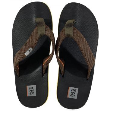 Imagem de Chinelo Kenner Kasual Elastic Slim Masculino - Preto e Marrom