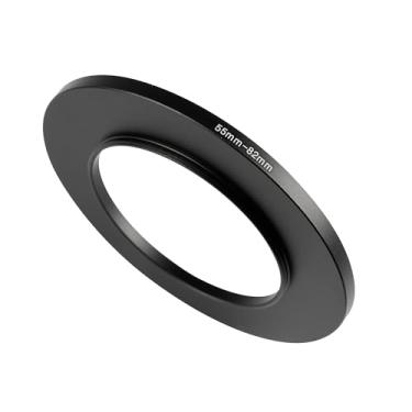 Imagem de JOYTOLIN Adaptador de anel de metal de 55-82 mm compatível com câmeras mirrorless DSLR Lens, conversor de rosca de filtro UV CPL ND, preto