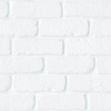 Imagem de Papel De Parede 10m Tijolinho Branco 3D Autoadesivo Vinílico