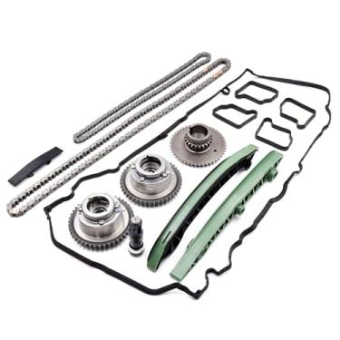 Imagem de Kit de corrente de distribuição com roda dentada ajustadora de eixo de cames, compatível com Mercedes Benz C250 E200 C180 E250 C200 SLK250 SLK200 M271 1.8L L4 GAS DOHC Turbo 2009-2015 Substituição #