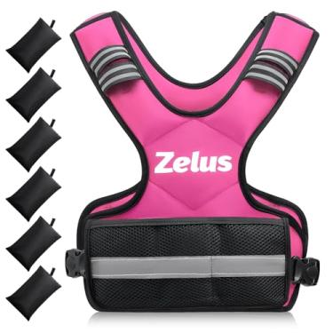 Imagem de ZELUS Colete pesado para homens e mulheres, conjunto de exercícios de peso corporal ajustável para exercícios, 1,8 a 4,5 kg / 5 a 9 kg / 9 a 14,5 kg com 6 pesos de ferro e areia para treinamento de