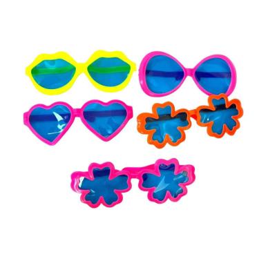 Imagem de Óculos Gigante Colorido Festa 25cm Fantasia evento carnaval