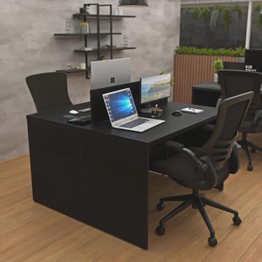 Imagem de Estação de Trabalho Mesa Plataforma Escritório 1200x600 2 Lugares