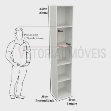 Imagem de Armário Colmeia Eloisa M19 100% Mdf (closet Lojas Expositor)