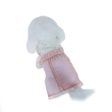 Imagem de INGSIST Roupas de renda rosa para cães pequenas, médias e grandes, vestidos engraçados para animais de estimação tamanho PP P M G GG