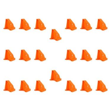 Imagem de Generic 20x espaçadores de piso, ferramenta de instalação de piso de madeira, economia de tempo, acessórios de piso laminado de 1/4 "de 1/2" para ladrilhos de, Laranja