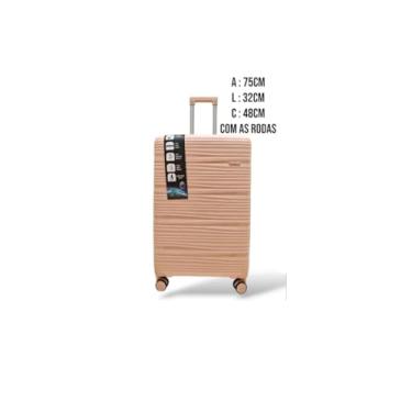 Imagem de Mala de Viagem para 25kg Polipropileno central (ROSA CLARO)