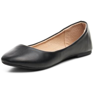 Imagem de Alpine Swiss Womens Black Leather Pierina Ballet Flats 6 M US