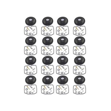 Imagem de Kit de reparo de carburador de motocicleta para GPZ400R ZX400 GPZ400 GPZ ZX 400 R com junta de agulha flutuante peças de diafragma de parafuso de ar (4 conjuntos)