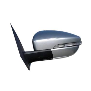 Imagem de Conjunto de espelho lateral externo de carro, conjunto de tampa do espelho retrovisor, moldura de vidro, luz de seta, lâmpada compatível com Lifan 530 X50(Silver left)