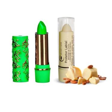 Imagem de Kit Batom Mágico + Manteiga de Cacau – Hidratação Profunda e Cor Instantânea – Longa Duração, Proteção Contra Ressecamento – Uso Diári