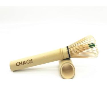 Imagem de CHAQI Bambu natural feito à mão Matcha Whisk Chasen, Golden Long Handle, Long Handle, 1