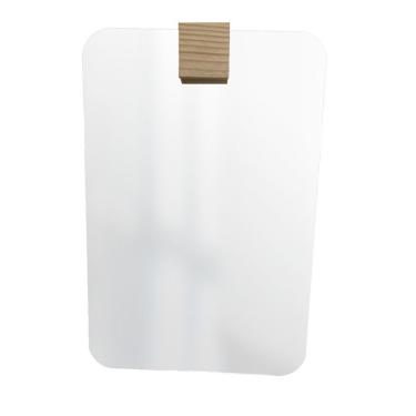 Imagem de Espelho Decorativo Aplique Quadrado Pinus Retangular Incolor